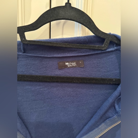 Michael Lauren Large Blue With Aqua Shimmer Zip-Up Hoodie. 💙⚡️ - Picture 3 of 5